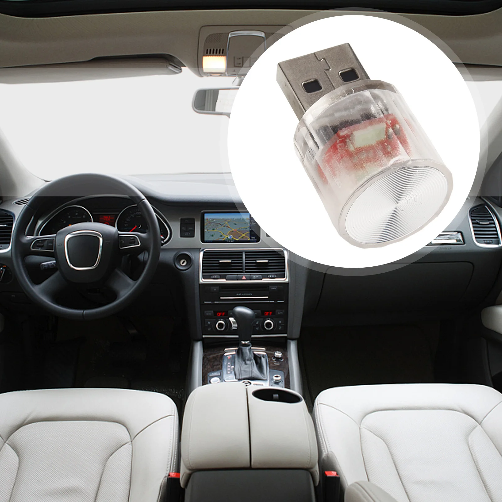 분위기 USB LED 조명, 자동차 장식 장식 네온 1x 액세서리, 주변 분위기 자동 전구, 실내 조명