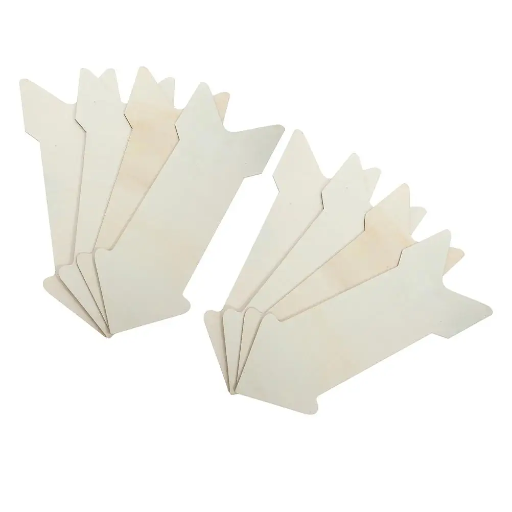 

8 Pcs Wood Arrow Signs Arrow Floor Stickers Signs Unfinished Natural Wood Blank Plaque for Home Decor Party Craft