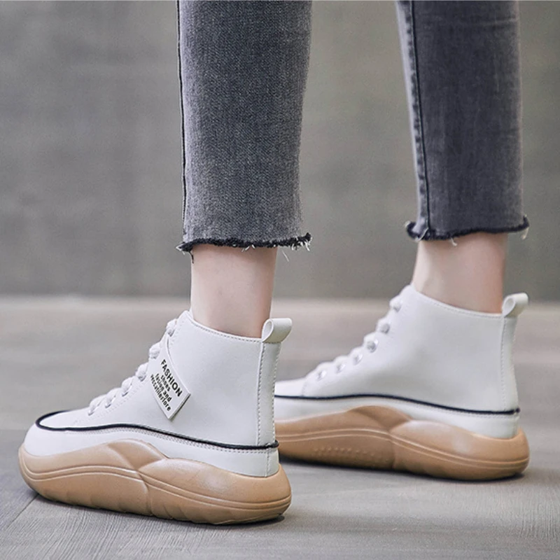 Ladies High Top Sneakers Autumn 2022 Fashion Platform Shoes Women Running Basketball Sports Shoe Luxury Designer Ankle Footwear