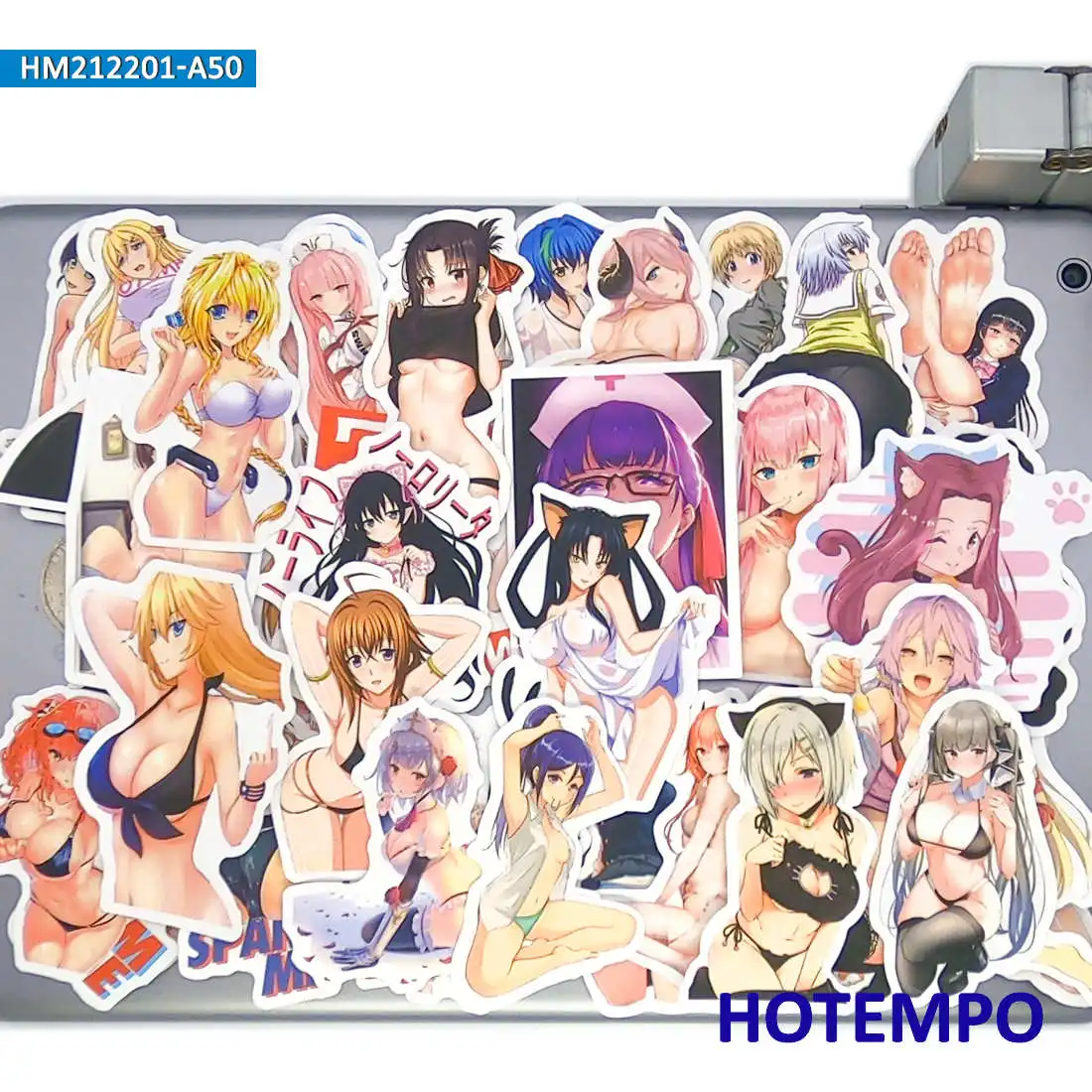 20/30/50 pièces, ensemble d'autocollants fille Sexy, Anime Bikini Beauty Lady Manga WAIFU, pour ordinateur portable voiture téléphone moto, pack d'autocollants amusants