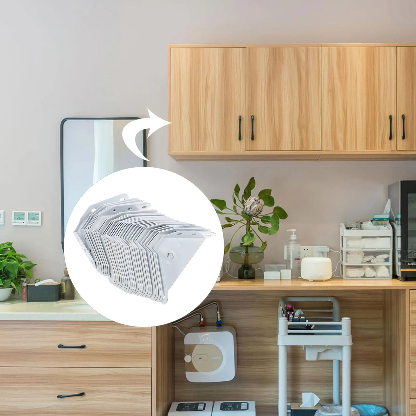 30 قطعة دعامات تثبيت الخزانة على شكل مثلث من الفولاذ المقاوم للصدأ دعامات زاوية لرفوف الأثاث والنوافذ تثبيت قوي