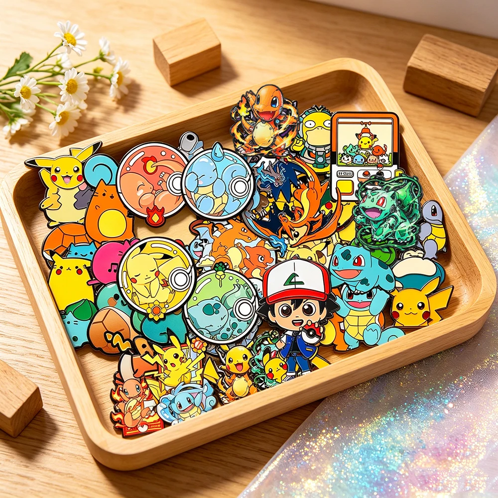 4-20pcs Mixed Random Delivery Monster Enamel Lapel Pins Kawaii Cartoon Elf Metal Brooch Badges Party Favor Surprise Gift Set
