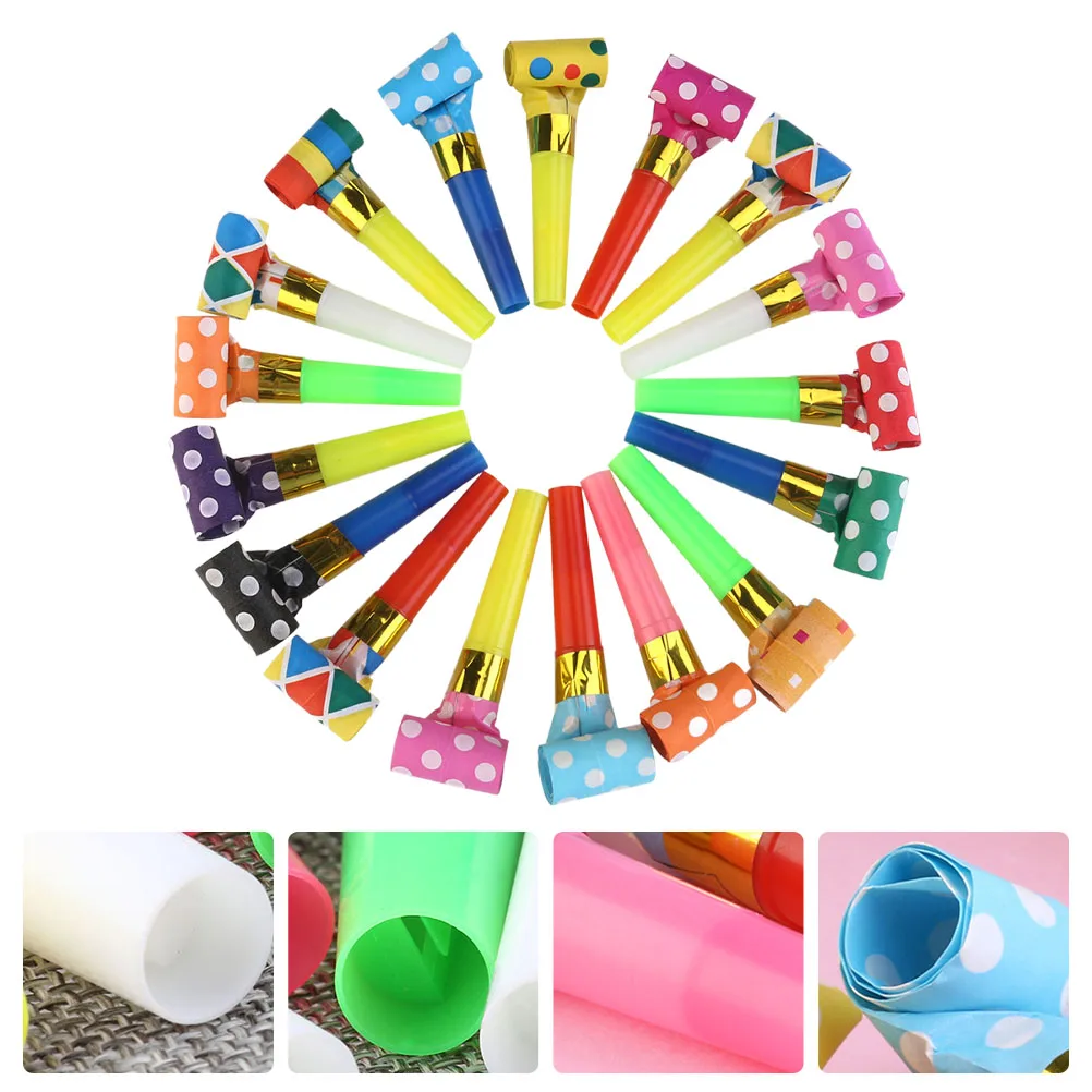 

100 Pcs Blow Roll Whistle Music Birthday Blowers Party Noisemakers Whistles for Parties