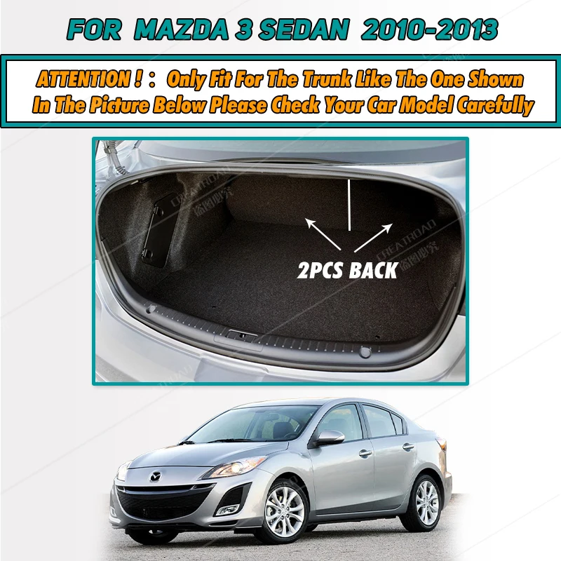 Auto Full Coverage Trunk Mat For Mazda 3 Sedan/Hatchback MK1 5-Seat 2010-2013 12 11 Car Cover Pad Interior Protector Accessories