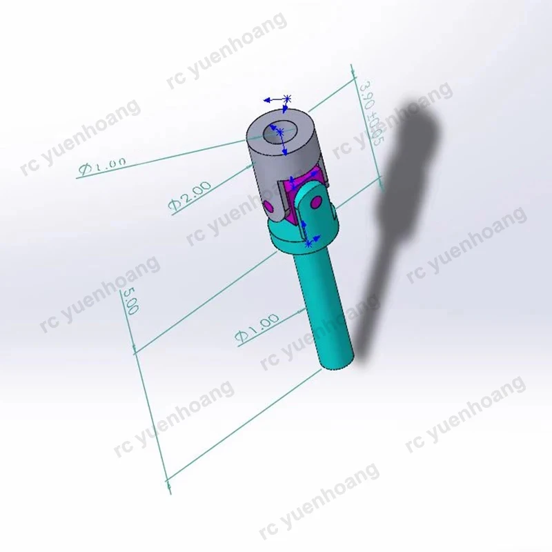 1 مجموعة 2 مللي متر 1.5 مللي متر مايكرو صغير عالمي مشترك رمح المقرنة لنماذج RC الروبوتات ذاتية الصنع باستخدام الحاسب الآلي عزم دوران ثابت نقل النحاس اقتران #4