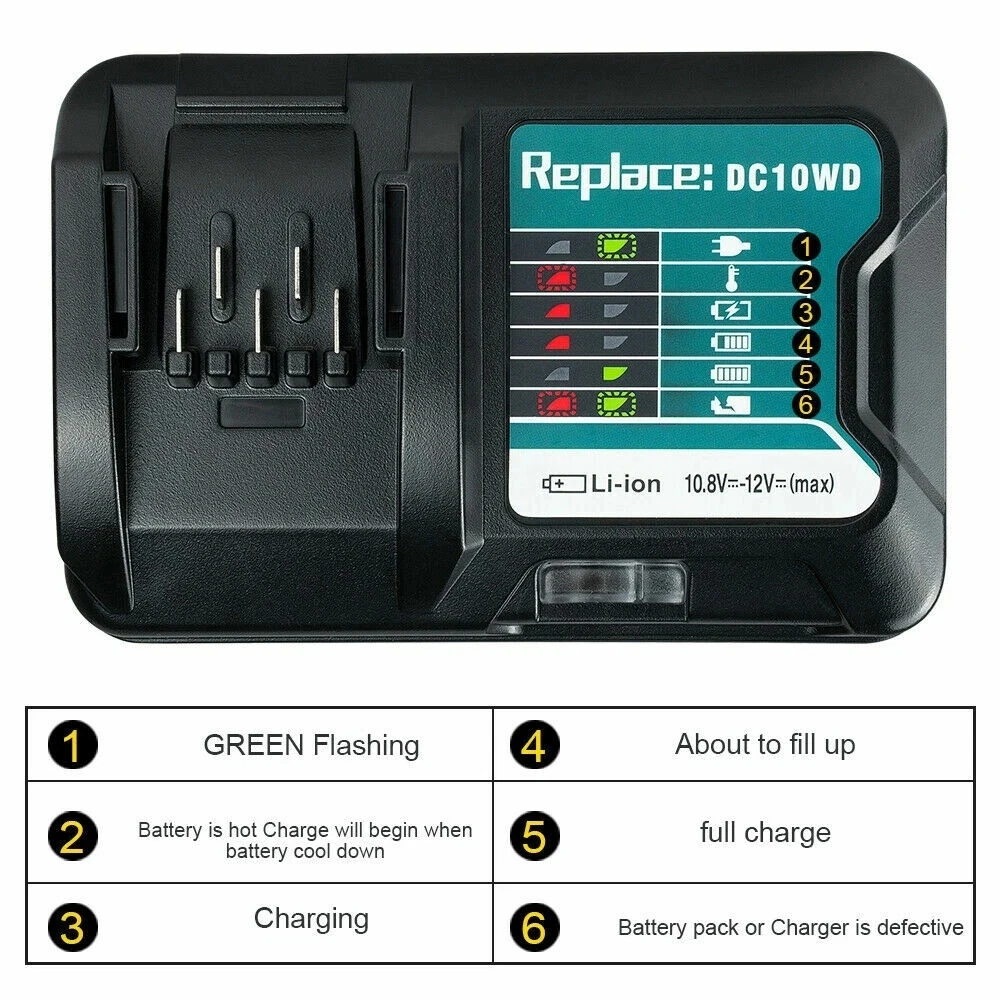 Makita 18V bateria Li-ion 6Ah compatible LXT400 BL1860B recambio - imagen 3
