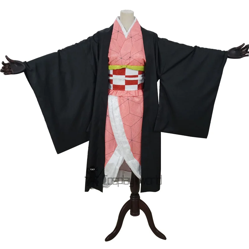 

Demon Slayer Kamado Nezuko Cosplay Costume Kimono Adult Clothes Anime Halloween Carnival Party Uniform Women Outfit