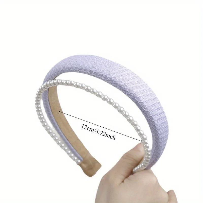 Faixa de cabelo de pérola design antiderrapante vintage elegante argola de cabelo estilo leve de luxo para mulheres meninas acessórios diários de primavera verão