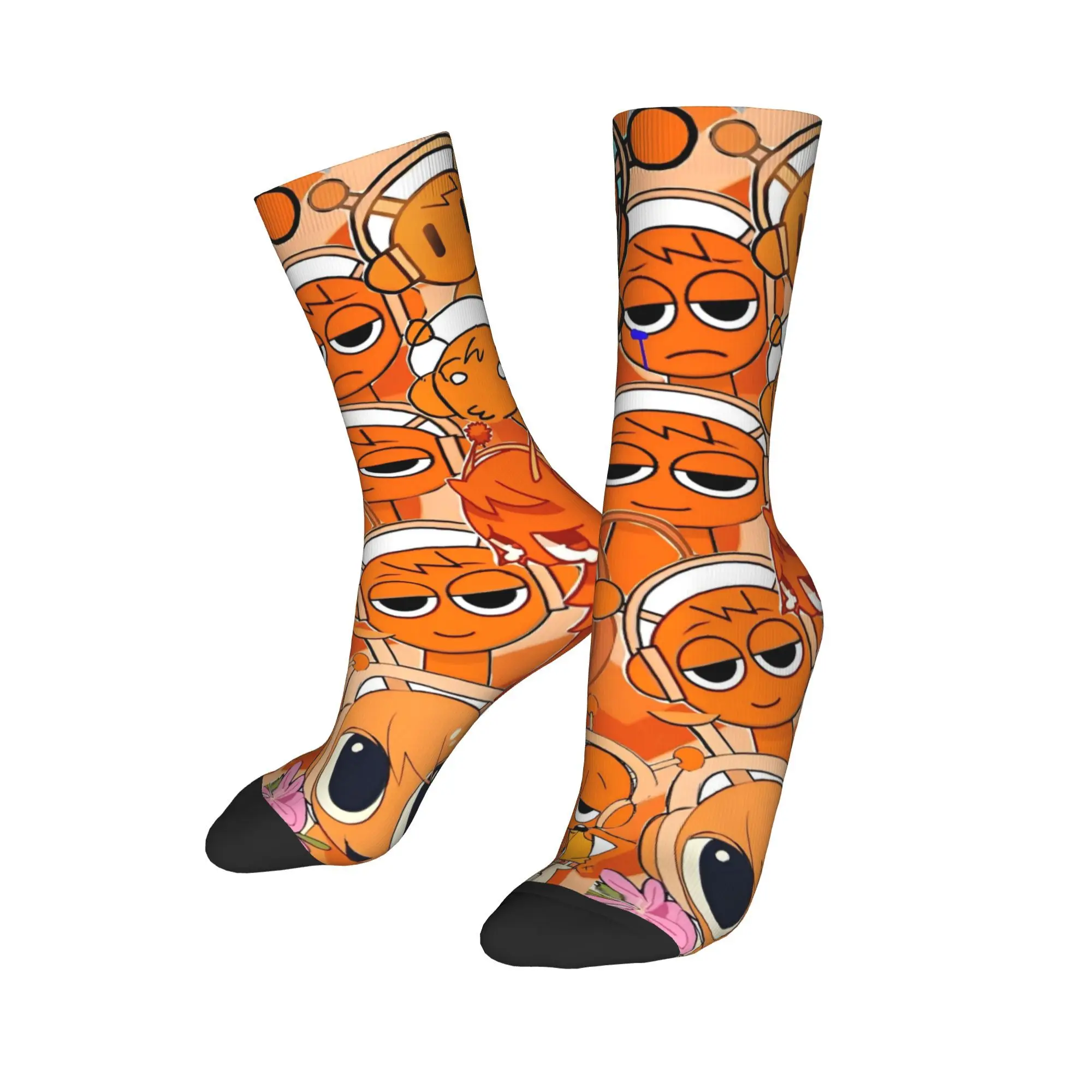 Sprunki Game Trendy Women Men Crew Socks Funny Expressions Logo Print Outfit Super Soft Breathable Stockings