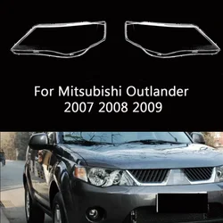 For Mitsubishi Outlander 2007 2008 2009 Car Front Headlight Cover Lens Glass Headlamps Transparent Lampshad Lamp Shell Masks