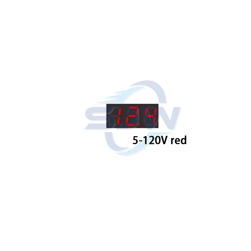 Two-wire 5V-120V electric vehicle voltmeter head digital display 36V/48V/60V/72V/84V/96V