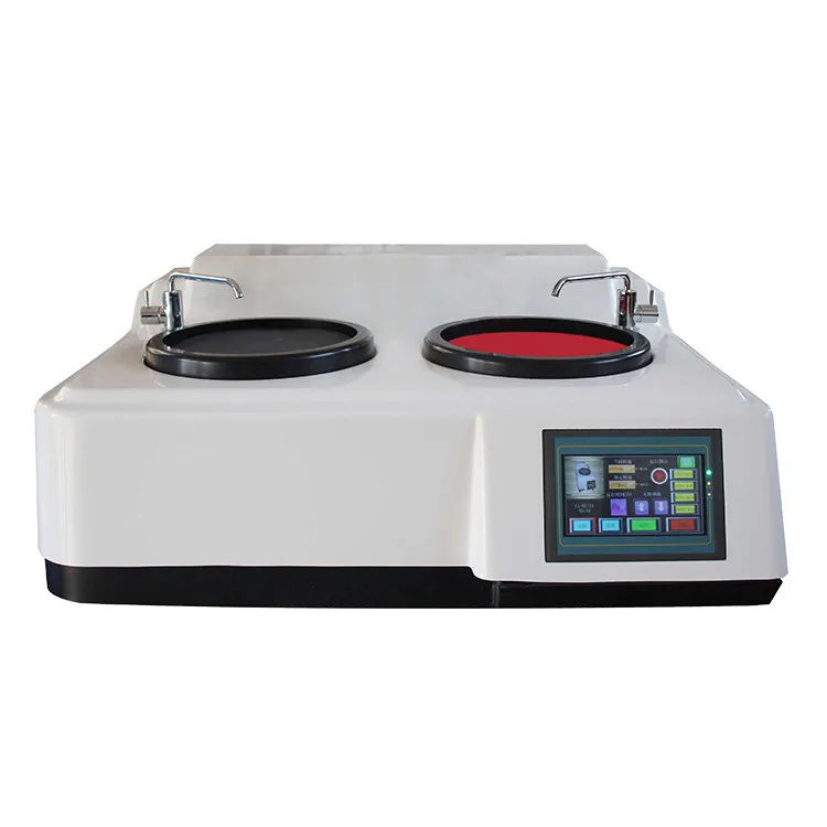 HST MP-2S Automatic Touch Screen Dual Disc Metallographic Specimen Jewelry Fiberglass Grinding And Polishing Machine
