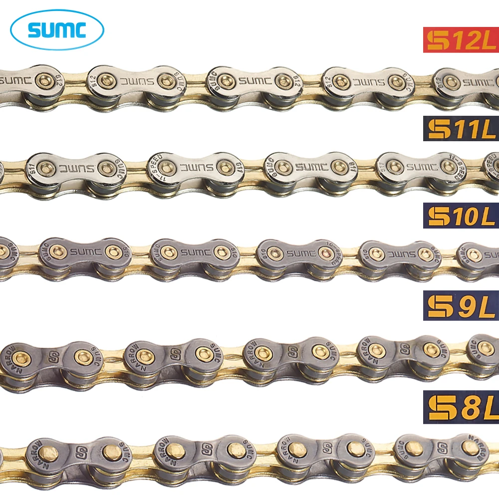 SUMC Mtb Chain 8 9 10 11 12 Speed Mountain Bike Chain Guide Gravel Bicycle Road Bmx Vtt Power Quick Link 9V 10V 11V 12V