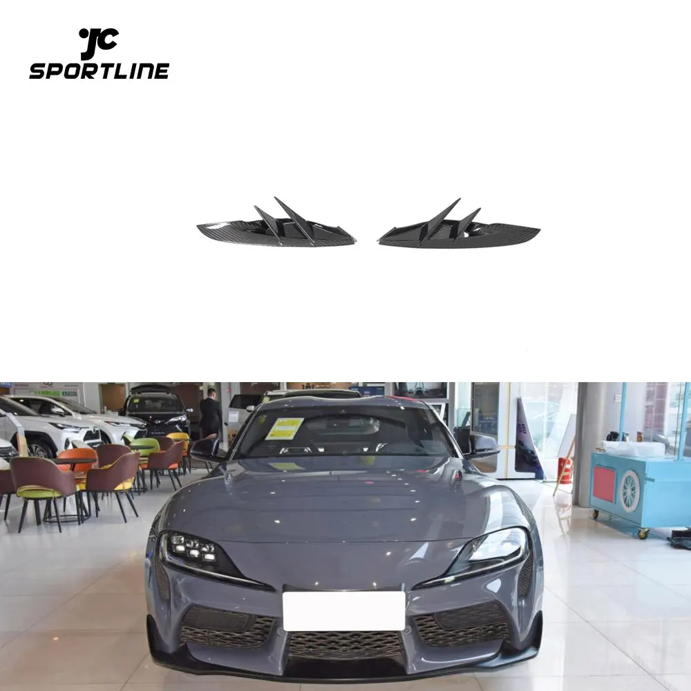 

Prepreg Dry Carbon Fiber Front Bumper Vents Canards for Toyota Supra A90 A91 MKV 2020+