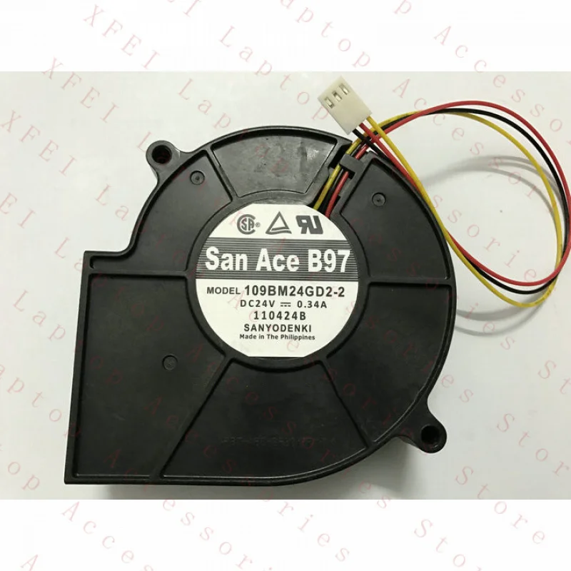 

D 1PC 109BM24GD2-2 FOR SANYO Cooling Fan DC24V 0.34A 3pin Centrifugal New