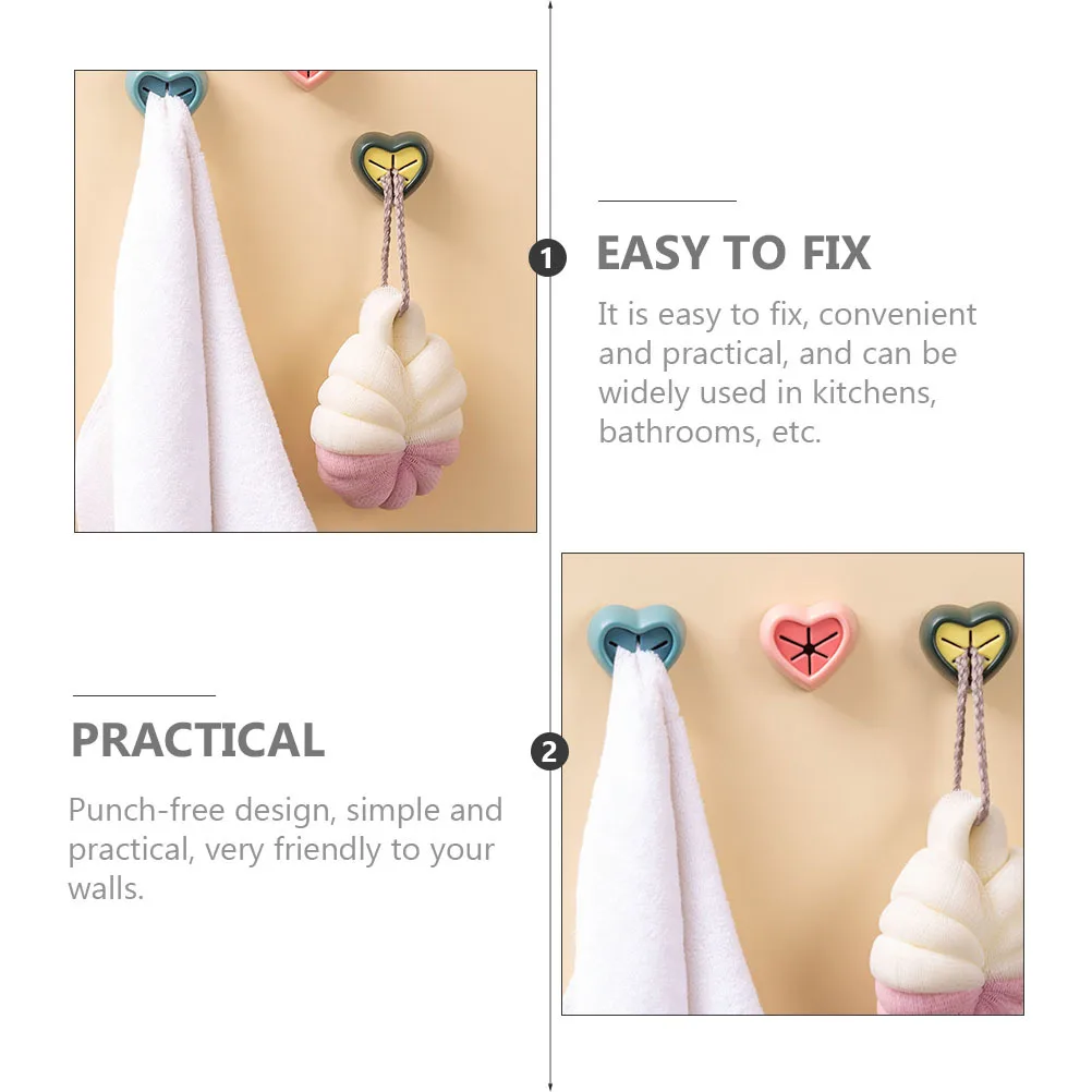 12 יחידות מחזיקי מגבות תלויים על הקיר PP סיליקון ללא חורים תליית מגבות קלה לתיקון מדף אחסון מרובה שימושים תליית מגבות כביסה