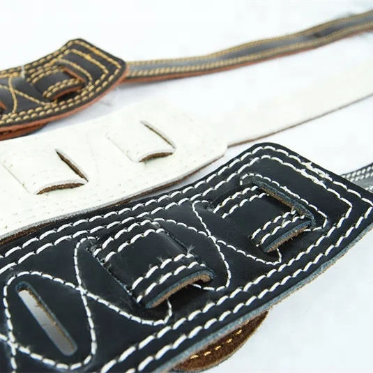 genuine leather custom guitar strap