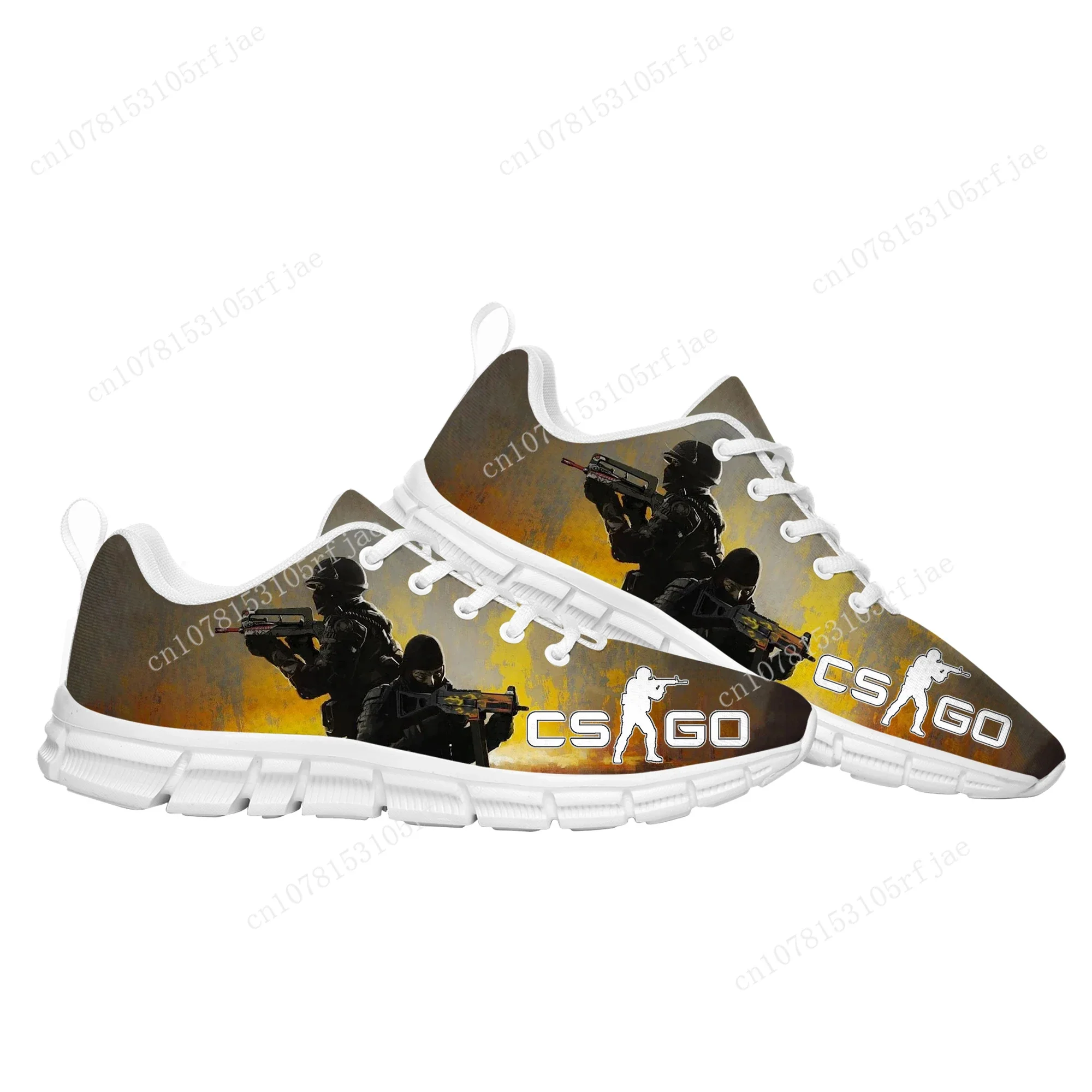 Jeu de dessin animé Counter Strike Global Offcommissions Chaussures de sport pour hommes et femmes, Chaussures de rencontre pour enfants, Chaussures de couple sur mesure, Haute qualité