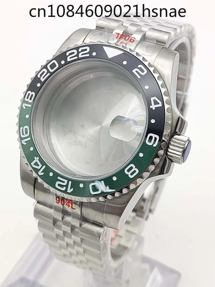 40MM stainless steel case + strap, suitable for NH35/4R/7S/NH70 movements, watch case sapphire