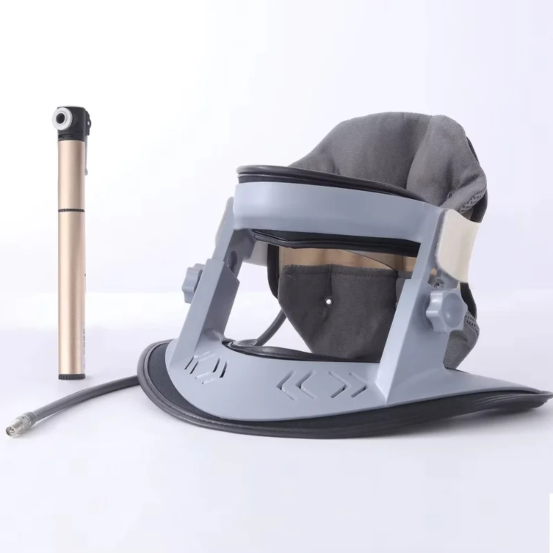 

Neck platen traction device relieves pain