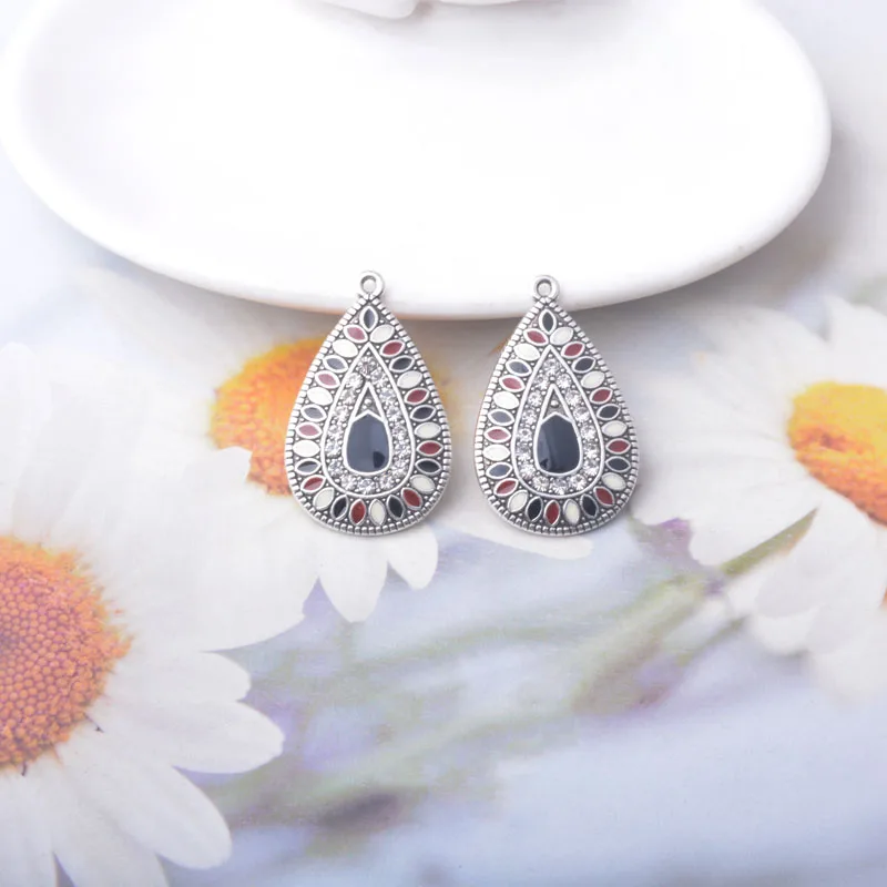 12 Stück/Set Strass-Anhänger Schmuckzubehör Boho-Anhänger DIY Damen-Ohrringe – Detail 7