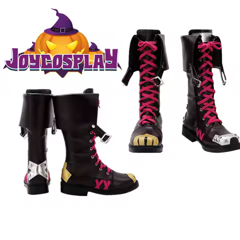 Arcane Fantasia Jinx Cosplay Shoes Boots LoL Costume Accessories Adult Women Footwear Fantasy Halloween Carnival Party Props
