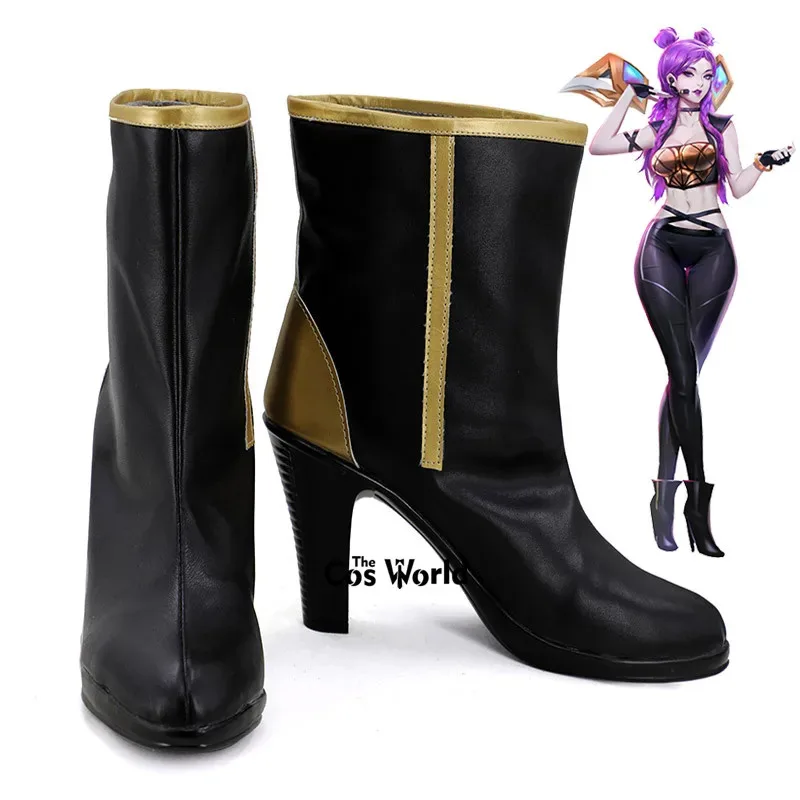 

LOL KDA Girl Group Daughter of the Void Kaisa Games Настроить высокие каблуки Обувь для косплея Сапоги