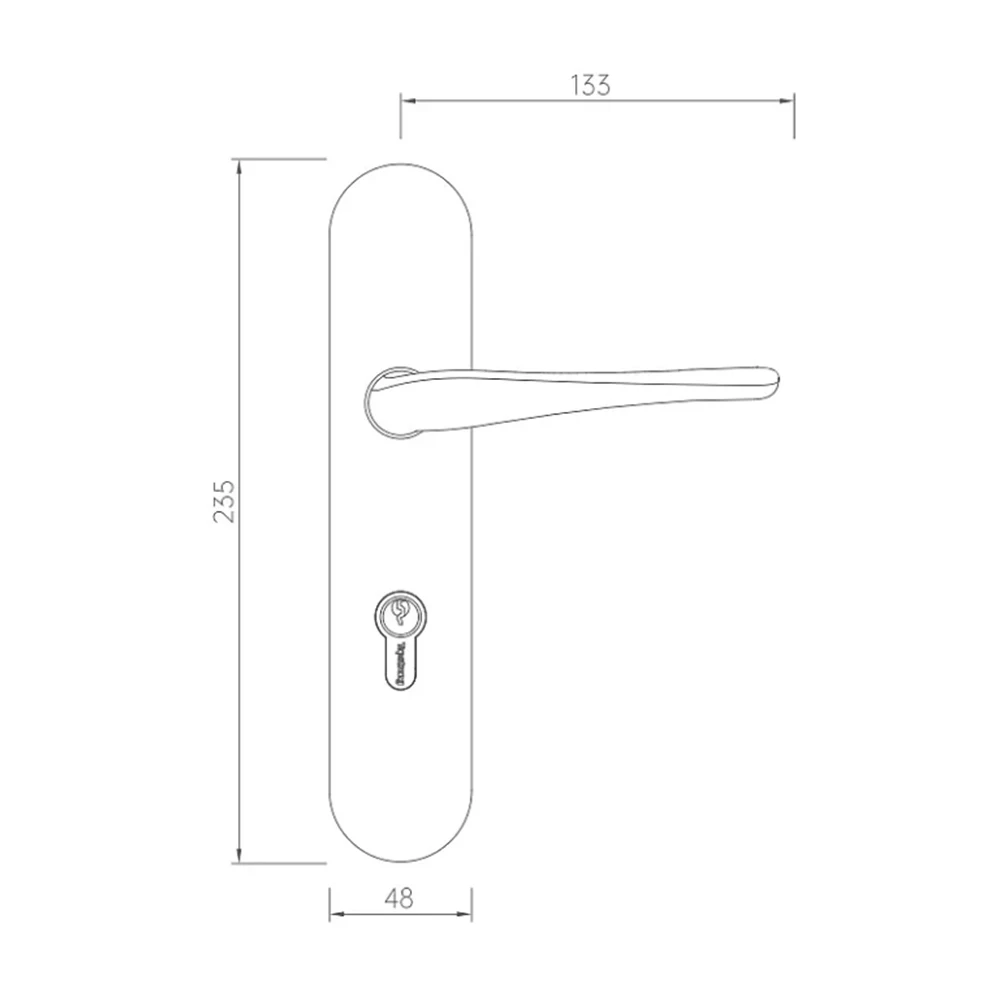 مقابض أبواب نقر صامتة مبسطة باب نار مضاد للصدأ لغرفة النوم والحمام والأجهزة المنزلية مع جسم قفل اسطوانة القفل