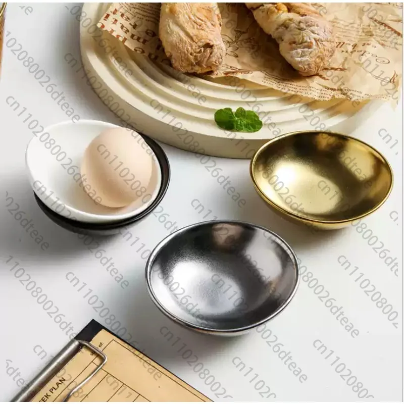 Ingot Bowl Egg-shaped Ceramic Food Plate Soy Sauce Vinegar Taste Small Vegetable Plate Hot Pot Dipped In Water Seasoning