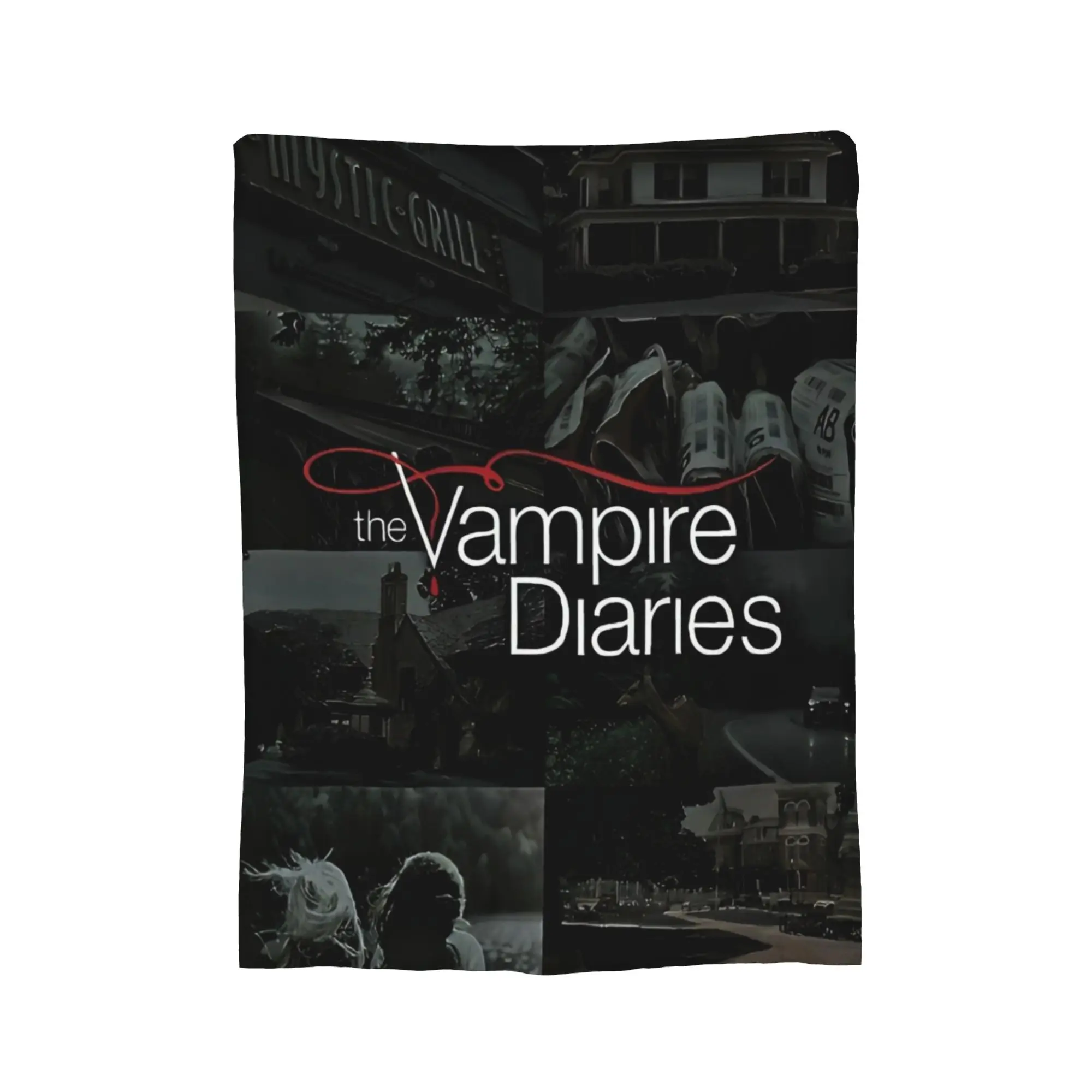 The Vampire Diaries Blanket Flannel Decoration Drama Horror Dark fantasy   Throw Blankets for Bed Travel Bedspreads