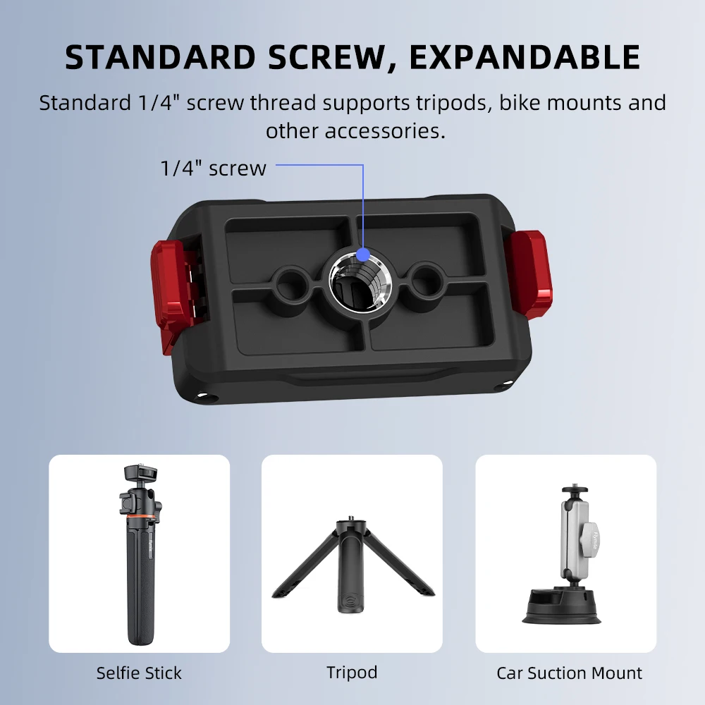 Adapter magnetyczny Flymile Action 6 z szybkozłączką do DJI OSMO Action 6 / Akcesoria do kamery Nano, podstawa z otworem 1/4 cala — zdjęcie produktu 4