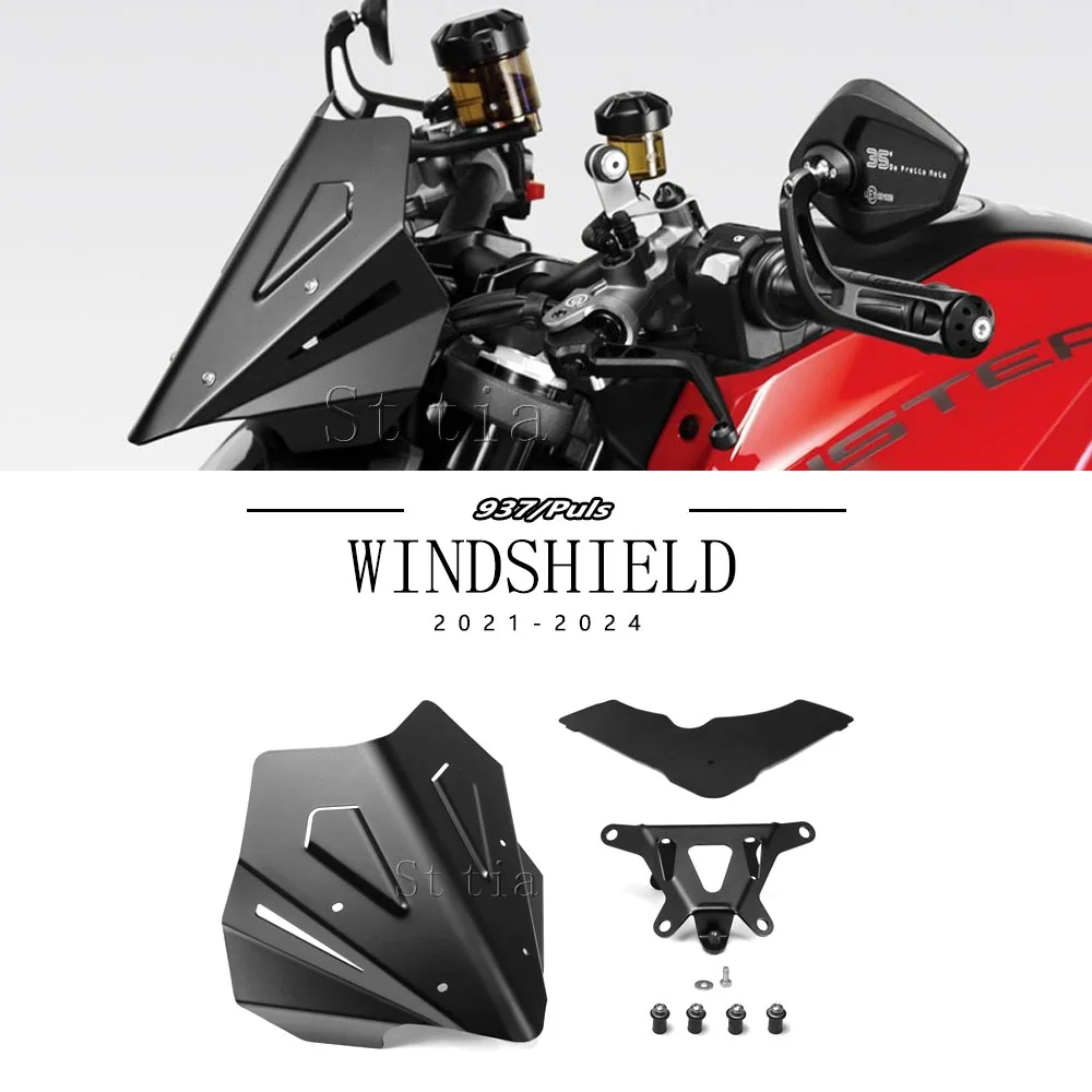 

Motorcycle Windscreen Windshield Deflector For Ducati Monster 937 MONSTER 937 Plus 2021 2022-2024 Accessories
