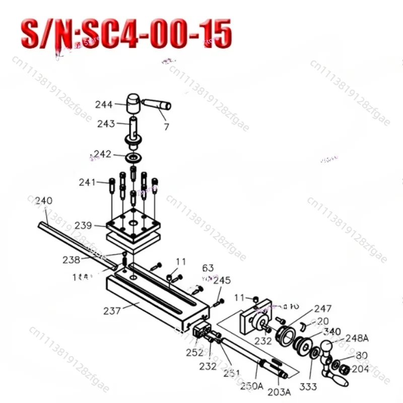 Compound Rest For SIEG Tool Carrier Slide SC4-237 Lathe Spare Parts