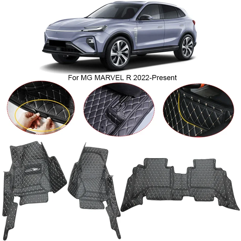 

3D Full Surround для MG 4 ELECTRIC MULAN EV 2022-2025 Автомобильный напольный коврик Защитная подкладка для ног Ковер из искусственной кожи Авто Водонепроницаемый