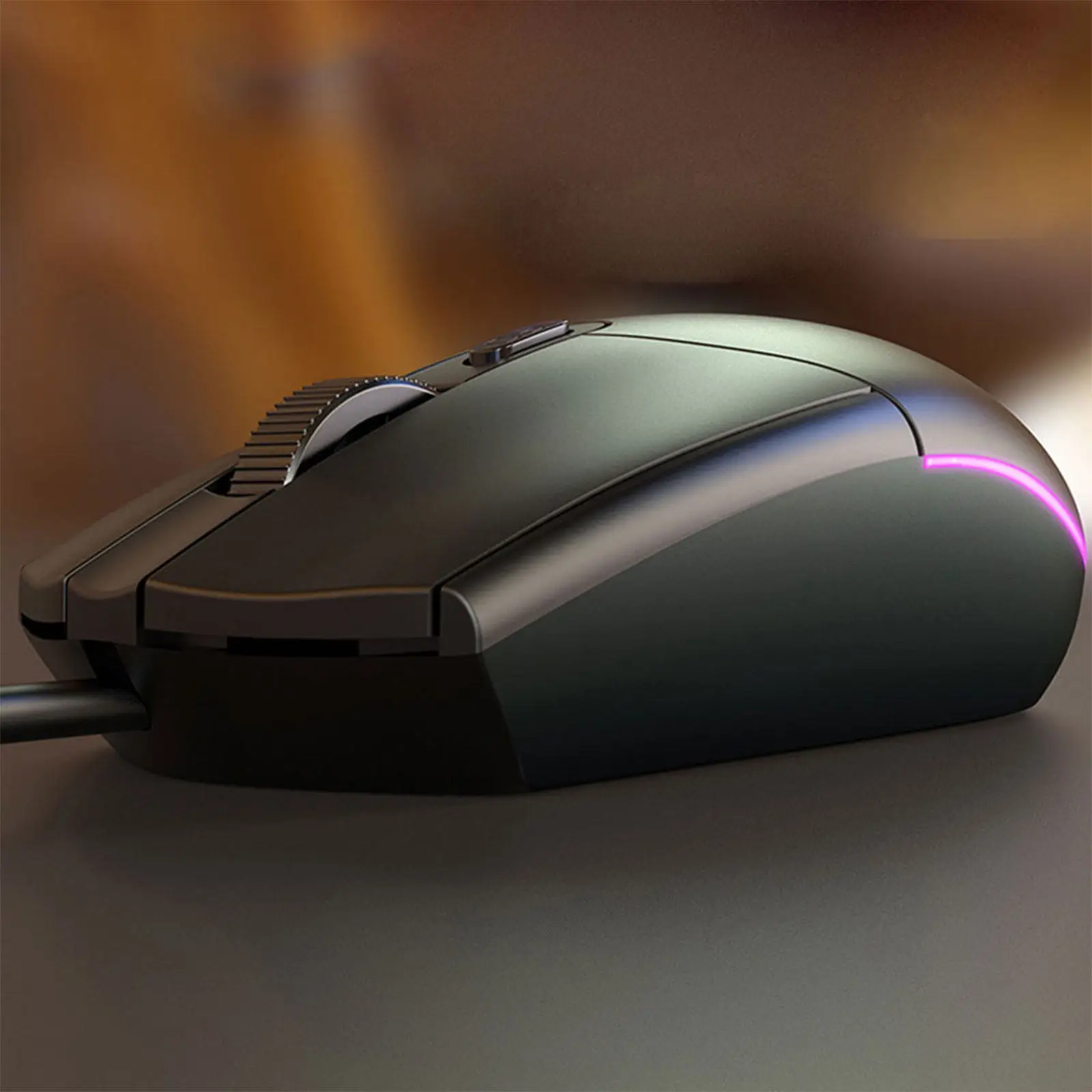 Wired Game Mouse Ergonomic Matte Surface Frosted Anti Slip 3 Level Dpi Adjustable Backlit Mouse for Gamer Laptop