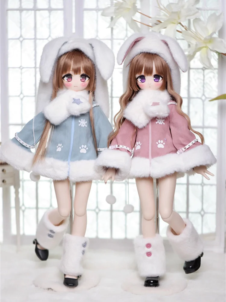 

Winter BJD Doll Clothes For 1/4 MSD MDD Doll Sweet Coat Outfit Doll Dress Up Gift Diy Clothes(Only Clothes No Doll)