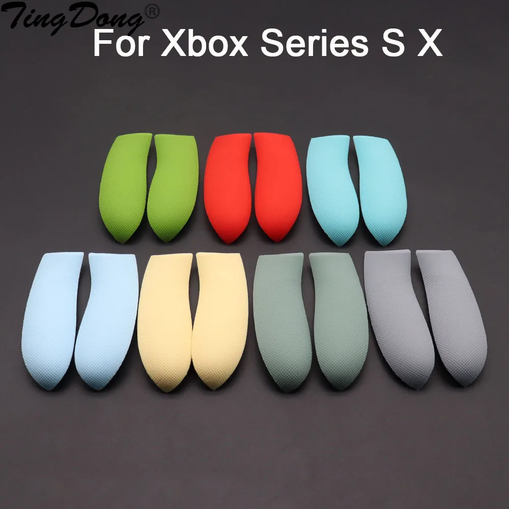1 Paar weiche Gummi-Griffabdeckungen für links und rechts, passend für Xbox Series X S Wireless Gamepad, Silikon-Seitenabdeckung.