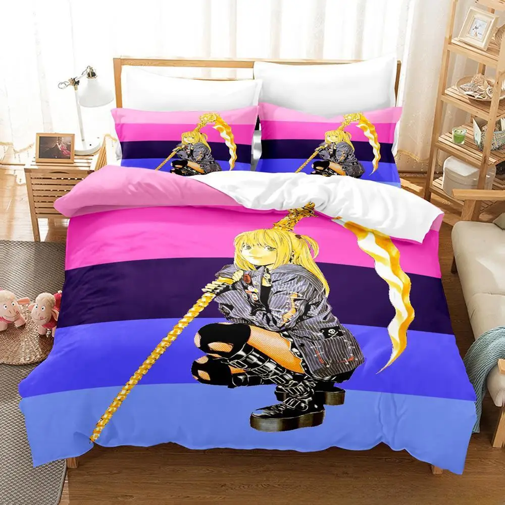 New 3d Print Anime Death Note Misa Amane Bedding Set Single Twin Full Queen King Size Bed Set Adult Kid Bedroom Duvet Cover Sets