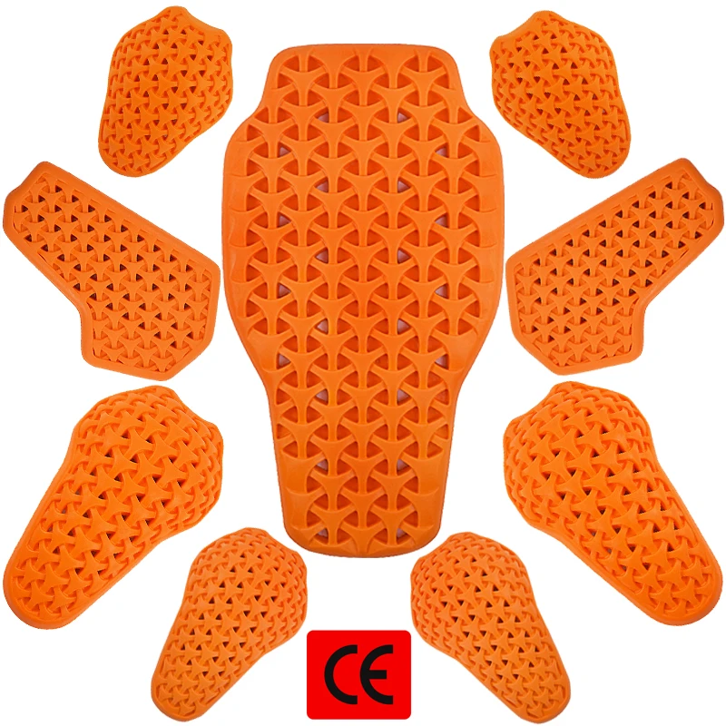 

CE2 Motorcycle Back Protector Jackets Insert Back Protector Armor Motorbike Bike Riding Protection pads Spine Anti-fall Orange