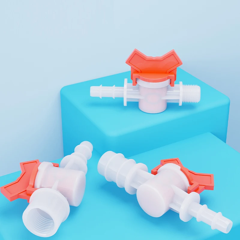 4~32mm Equal Dia Plastic Ball Valve Drip Irrigation Pipe Switch Aquarium Air Pump Hose Connector POM Pipe Valve