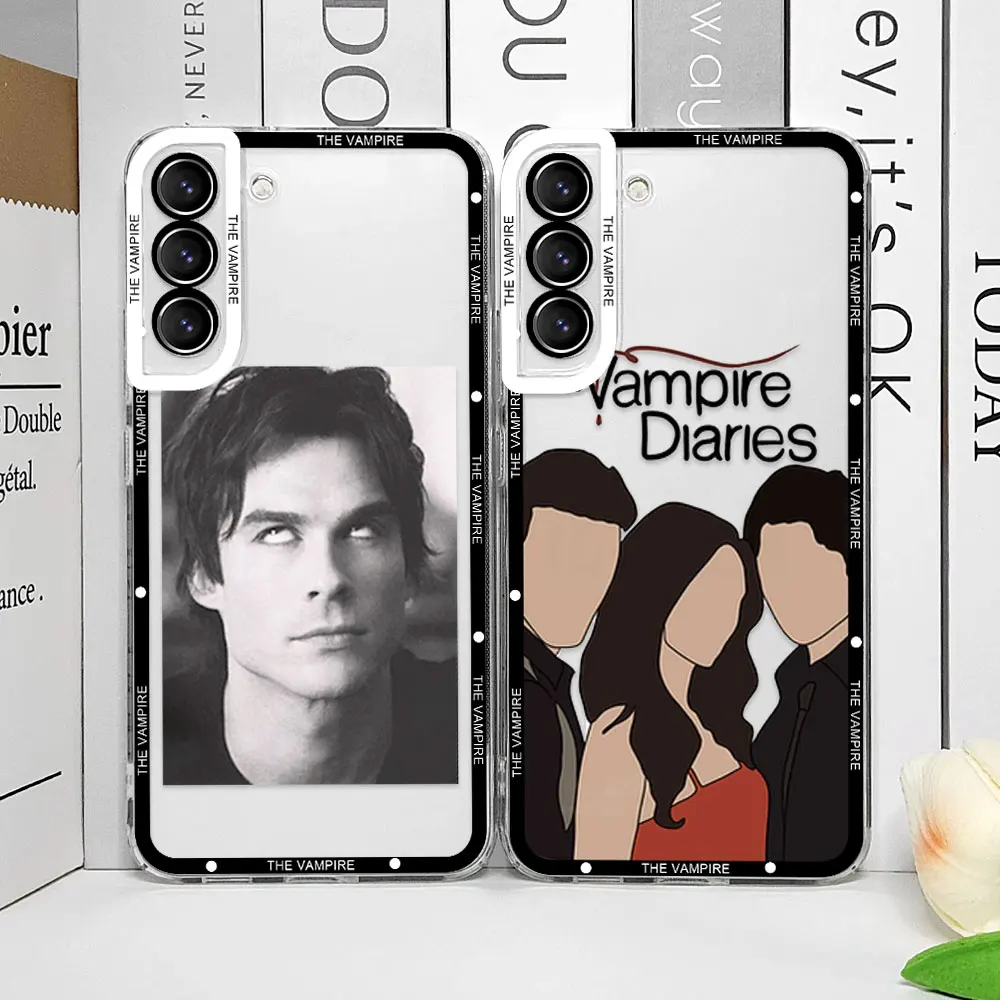 The Vampire Diaries Damon Phone Case for Samsung Galaxy S25 S24 S23 S21 S20Plus Ultra FE Clear Soft Cover for Samsung S22 Fundas