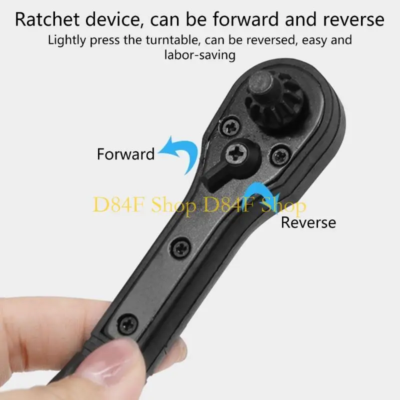 D84F 2 in 1 Ergonomic Handle Ratchet Drill Chuck Wrench Ratchet Drill Chuck Wrench Spanner for Tightening Loosening
