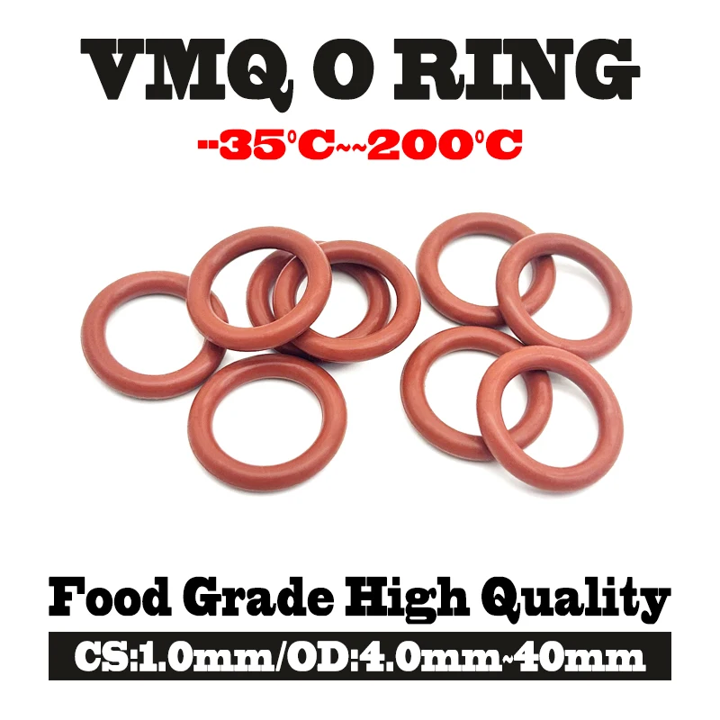 100 Pcs Red Silicon… - image