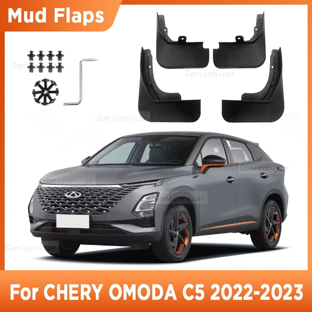 

4Pcs For CHERY OMODA C5 2022 2023 Mudflaps Mud Guards Flaps Splash Guards Mudguards Fender Front Rear Wheel Accessories