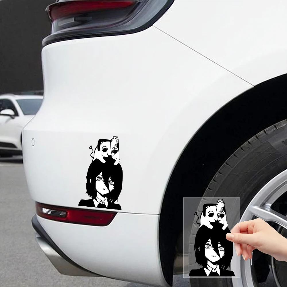 Vinyl Waterproof Car Sticker Anime Chainsaw Man Nayuta And Pochita Decal For Window Bumper Trunk Motorcycle Laptop Computer Case