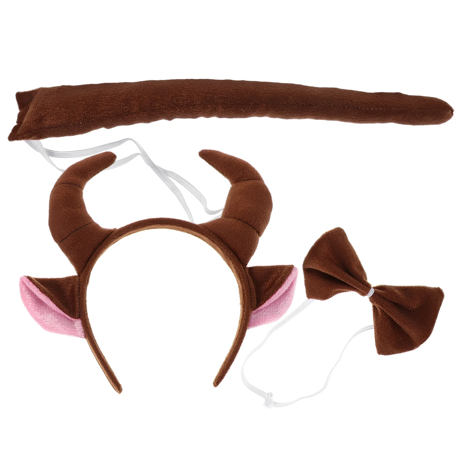 

Bull Horn Horn Headb Set Cow Costume Accessories Ears Headdress Brown Child Farm Animals Costume Farm Toys
