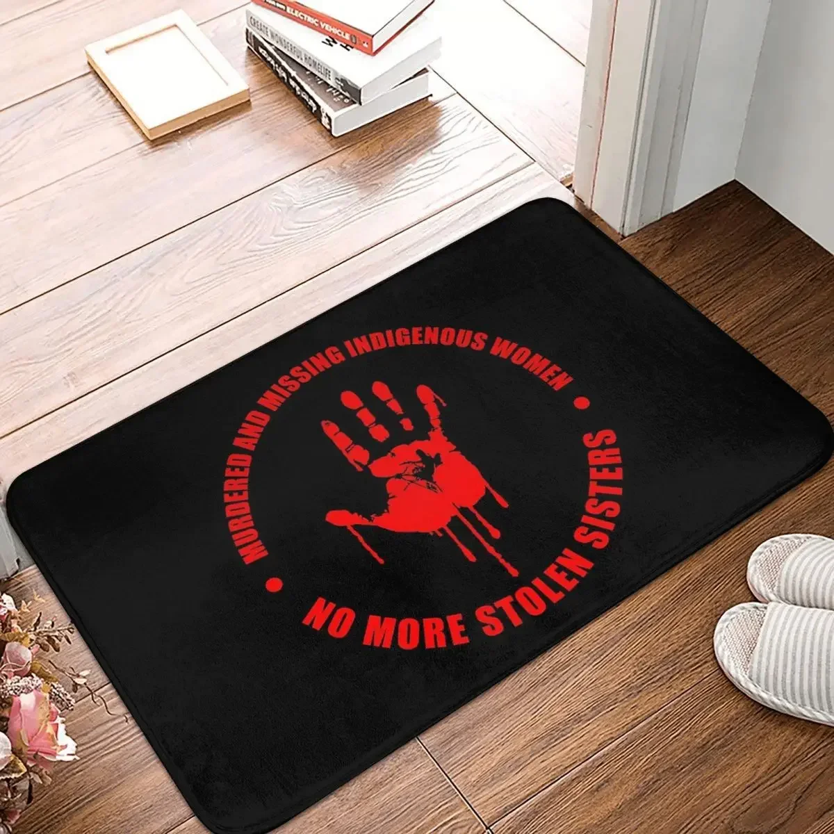 MMIW (Murdered And Missing Indigenous Women) 4 Doormat Rug Carpet Mat Footpad Polyester Anti-slip Washable Entrance Kitchen