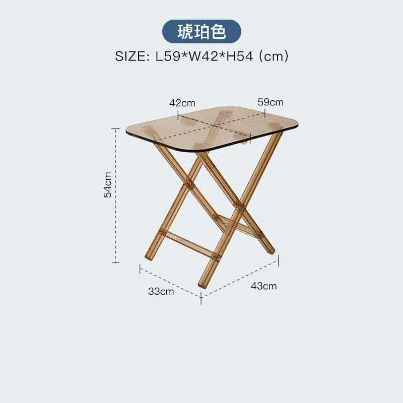 k*-Nordic Furniture,Folding Tea Table,Home Living Room Sofa Side Table,Transparent Coffee Table,Creative Storage Desk,Storage Ra