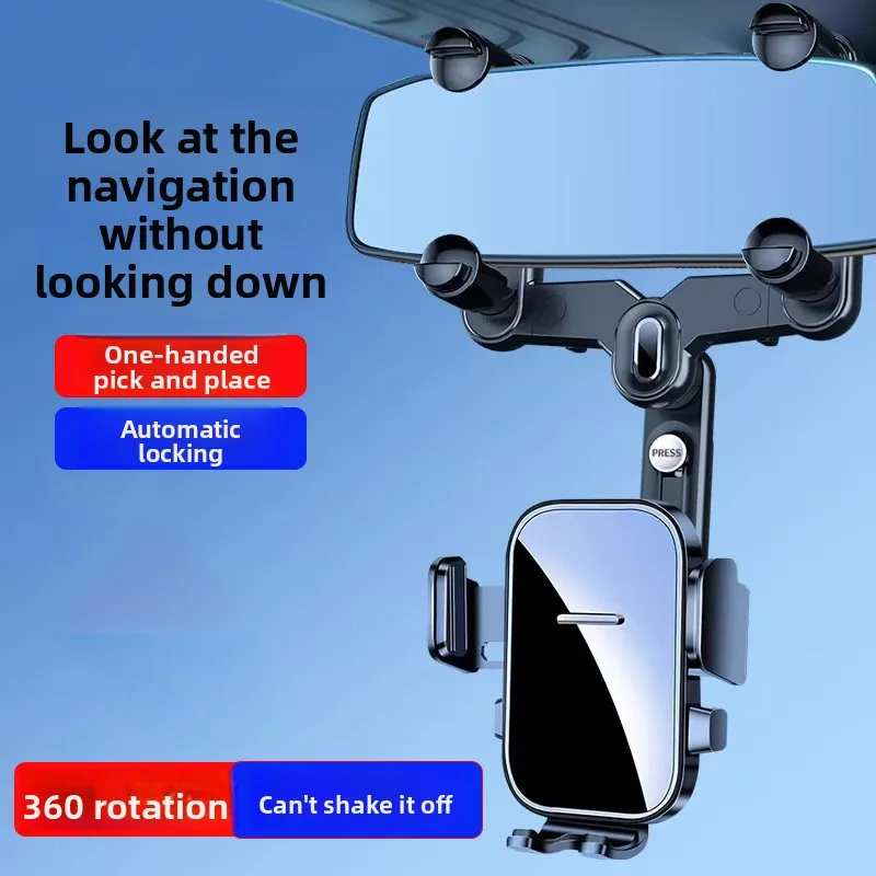 Rearview Mirror Clip-On Car Phone Holder 2026 For Special Navigation Mounting Bracket For Large Trucks