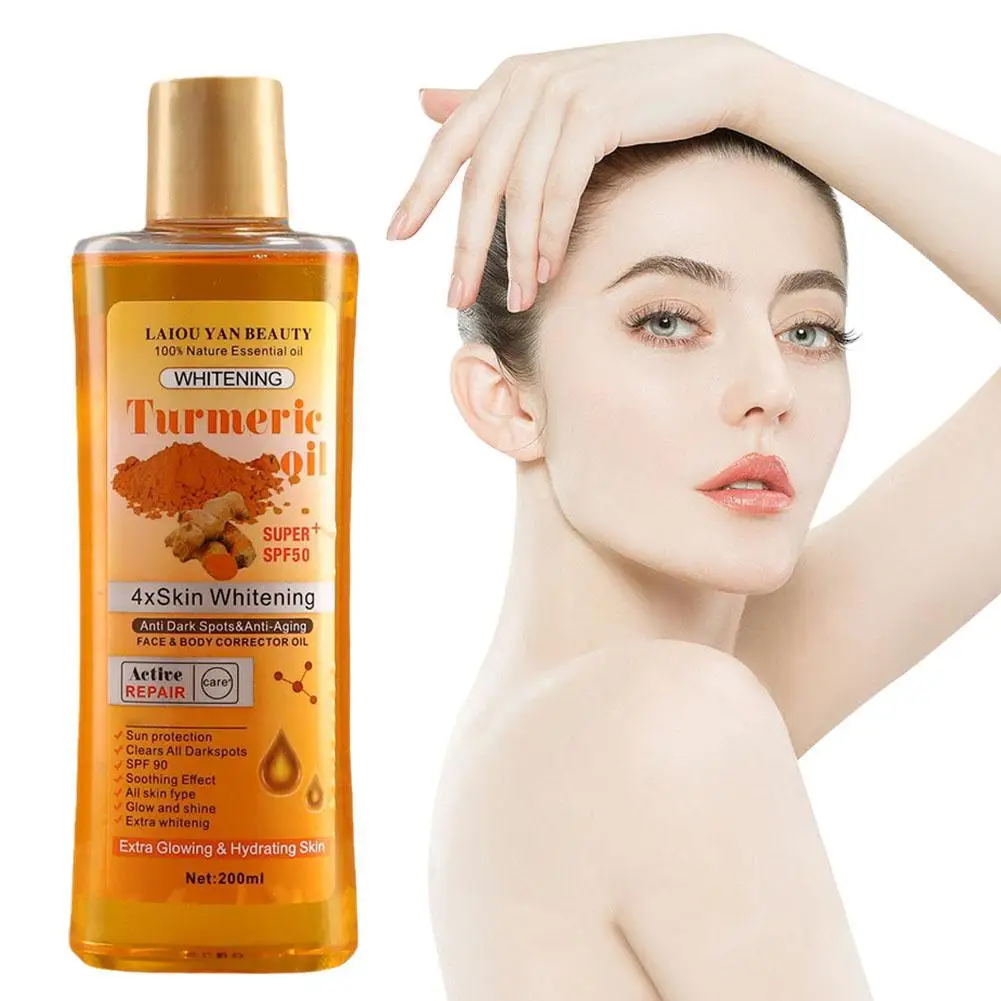 Skin Care Product 200ml Turmeric Essential Oil For Face & Body Moisturizing Hydrating Natural Rose Essential Oil Face Care